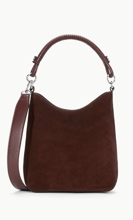 STAUD Handbags - STAUD MEL BAG | MAHOGANY SUEDE SHOULDER BAG, Brand New
